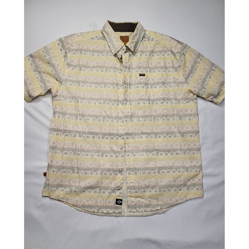 100% Cotton Vintage Enyce Mens XXL Short Sleeve Shirt Y2K-era Streetwear